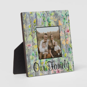 Elegante botanische Wildblumen Fotoplatte