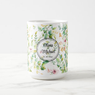 Elegante botanische Wildblumen Kaffeetasse