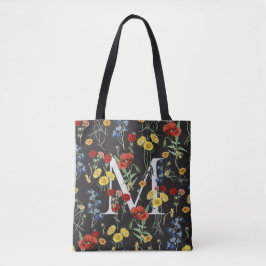 Elegante botanische Wildblumen mit Name Monogram
