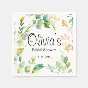 Elegante botanische Wildblumen Serviette