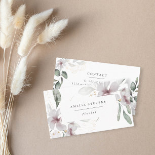 Elegante Bouquet Florist Business Card Visitenkarte