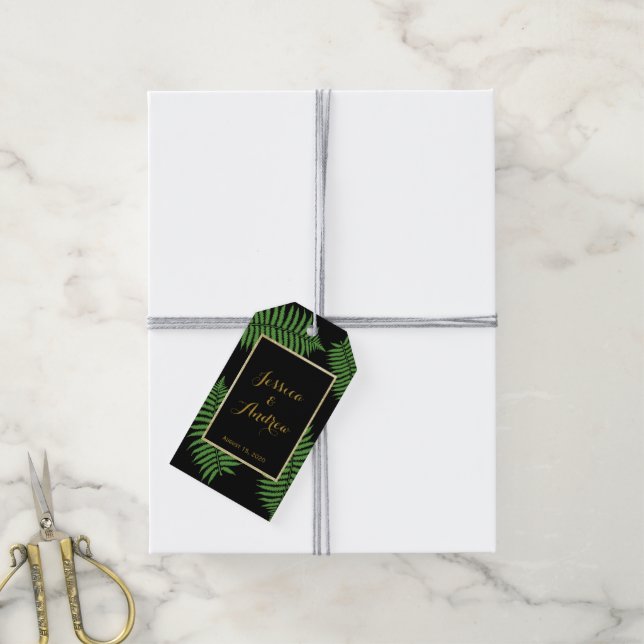 Elegante Bracken Hochzeit Geschenkanhänger (Mit Garn)