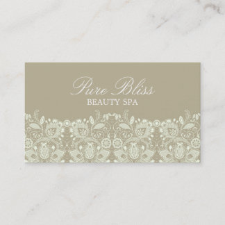 Elegante braune Business Card mit Spitze Visitenkarte