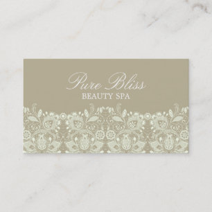Elegante braune Business-Karte mit Spitze Visitenkarte