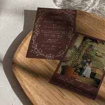 Elegante braune florale Hochzeit im Stil des alten