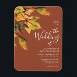 Elegante braune Herbstblätter Einladung zur Hochze Magnet<br><div class="desc">Elegantes braunes Herbstblatt Hochzeit Hochzeit im Herbst Einladung Magnet. Mit dieser eleganten,  stilvollen und modernen Hochzeitsinklusive Magnet laden Sie Ihre Familie,  Freunde und Kollegen zum Feiern Ihres besonderen Tages ein. Alle Texte sind so vorbereitet,  dass Sie sie einfach und schnell mit Ihren eigenen Details personalisieren können.</div>