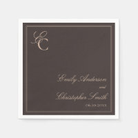 Elegante braune klassische Hochzeit