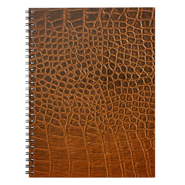 Elegante braune Krokodilledertextur. Notizblock (Vorderseite)