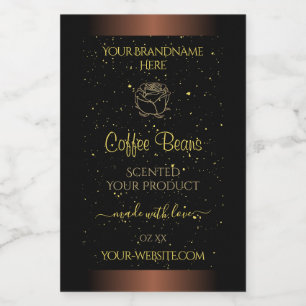 Elegante braune Produktkennzeichnung Gold Soft Gli Lebensmitteletikett