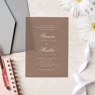 Elegante braune romantische Hochzeit