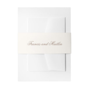 Elegante braune romantische Hochzeit Einladungsbanderole