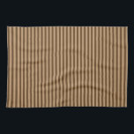 Elegante braune Streifen Geschirrtuch<br><div class="desc">Elegantes braunes Streifen Muster. Dunkelbraune und braune, abwechselnde Streifen.</div>