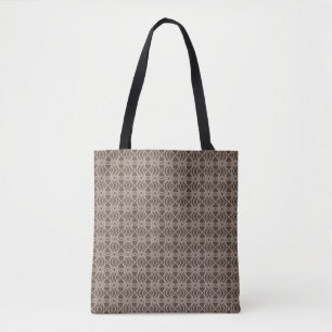 Elegante braune und beige Diamant-Muster-Tasche