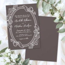 Elegante Braune Vintage-Hochzeit