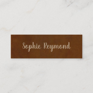 elegante braune Visitenkarte mit Skriptname