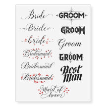 Elegante Braut & Bräutigam Hochzeitsgesellschaft