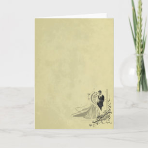 Elegante Braut & Groom Wedding Ankündigung