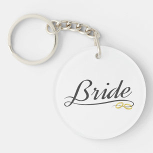 Elegante Braut Hochzeit Kalligrafie Schlüsselanh Schlüsselanhänger