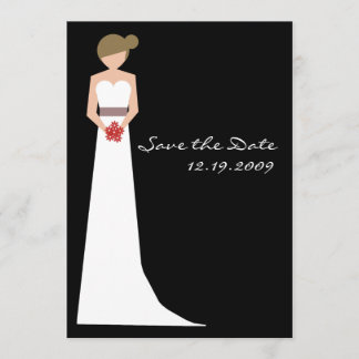 Elegante Braut in Gown Save The Date