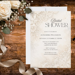 Elegante Braut-Lace-Junggesellinnen-Abschiedsparty Einladung