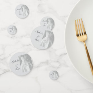 Elegante Braut-Script-Hochzeitstisch-Konfetti Konfetti