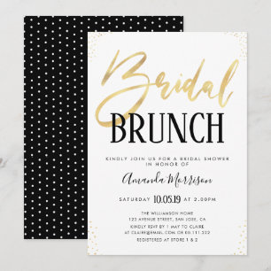 Elegante BrautBruncheinladung Einladung