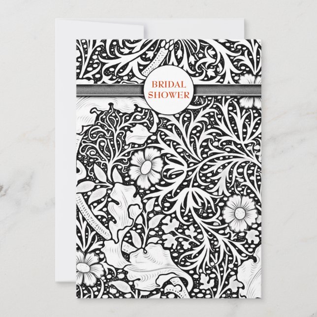 elegante Brautdusche Einladung (Vorderseite)