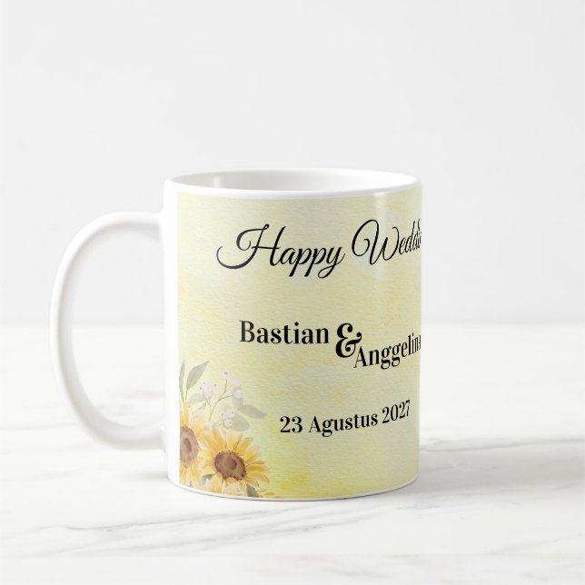 Elegante Brautjungfer-Geschenktasse Kaffeetasse (Links)