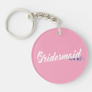 Elegante Brautjungfer Hochzeit Kalligrafie Schlü Schlüsselanhänger