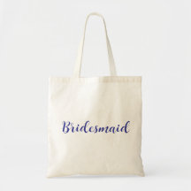 Elegante Brautjungfern-Tasche mit kursiver Schrift