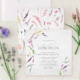 Elegante Bridal Luncheon Wildblume Einladung