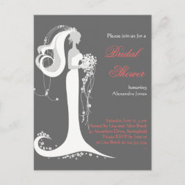 Elegante Bride Brautparty Party Einladung 6