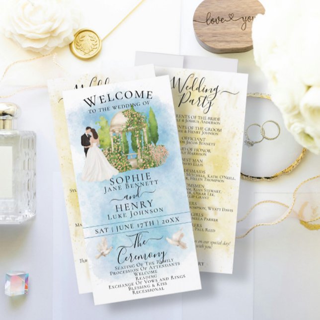 Elegante Bride & Groom Gazebo Luxury Wedding Progr (Von Creator hochgeladen)