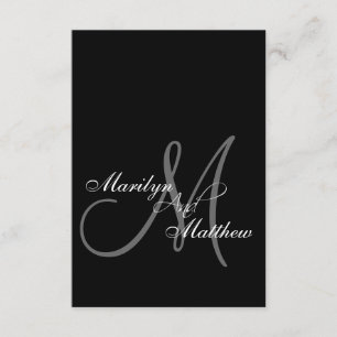 Elegante Bride Groom Monogram RSVP Cards Karte