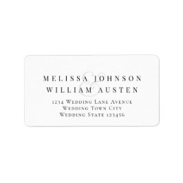 Elegante Bride & Groom Wedding RSVP Rücksendeadres Adressaufkleber