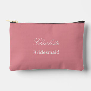 Elegante Bridesmaid Blush Pink Accessory Pouch Zubehörtasche