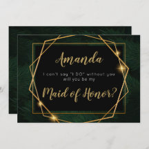 Elegante Bridesmaid Vorschlagskarte tropisch