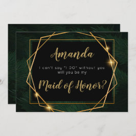 Elegante Bridesmaid Vorschlagskarte tropisch Einladung