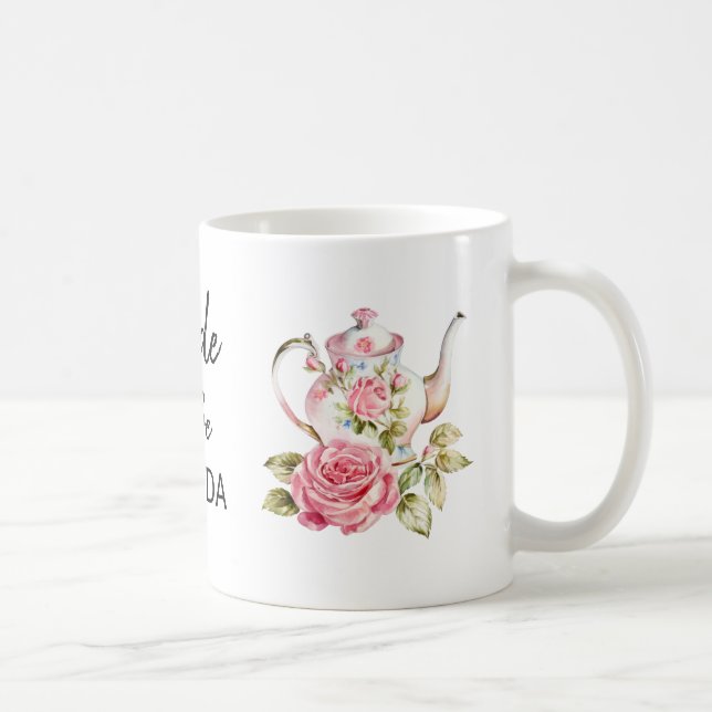Elegante Bridge to Be Tea Party Brautparty Design Kaffeetasse (Rechts)