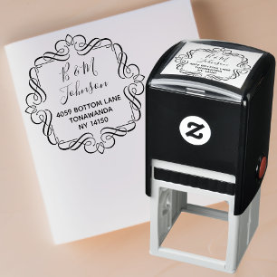 Elegante Briefmarke der Rücksendeadresse Permastempel