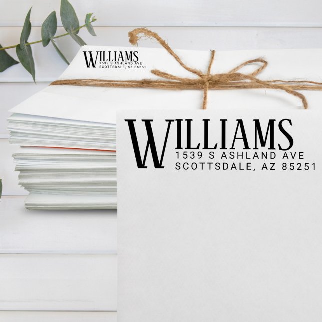 Elegante Briefmarke für benutzerdefinierte Nachnam Permastempel (Von Creator hochgeladen)