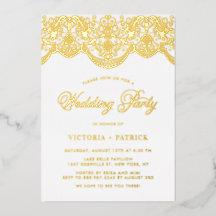Elegante Brocade Lace Foto Wedding Party