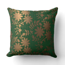 Elegante Bronze-Blume auf sechseckigen Gittern