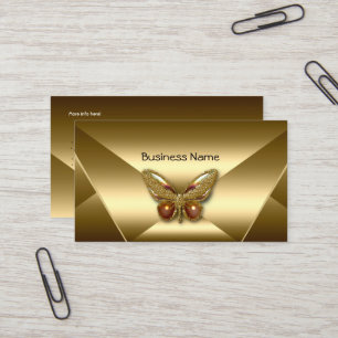 Elegante Bronze-Gold-Schmetterling-Schmuck-Geschäf Visitenkarte