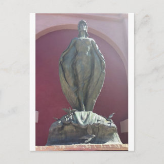 Elegante Bronzestatue einer Frau Postkarte