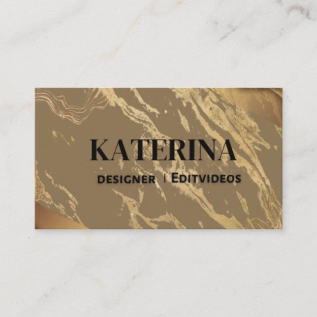 Elegante Brown Business Card | Beruflich & Minim Visitenkarte (Vorderseite)
