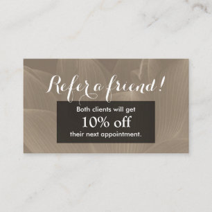 Elegante Brown Lotos-Blume der Empfehlungskarte