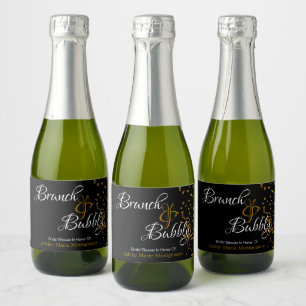 Elegante Brunch Bubbly Brautparty Gold Confetti