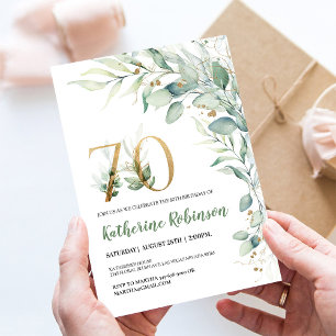 Elegante Brunch-Einladung zum 70. Geburtstag Einladung