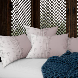 Elegante Brush-Rose Kissenbezug